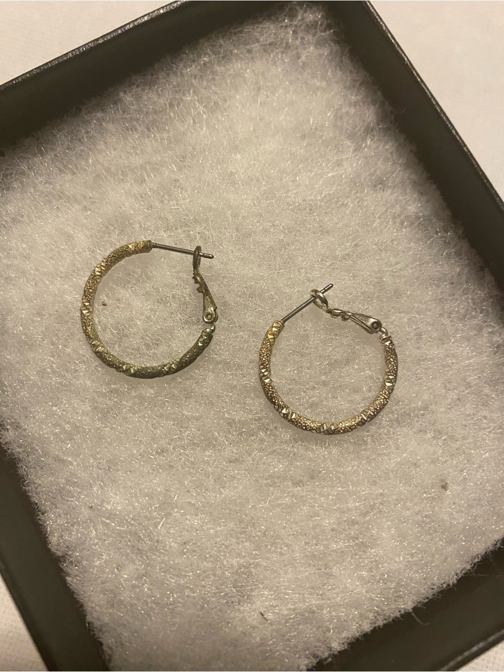 Delicate Textured Gold Hoop Earrings - Women Jewelry